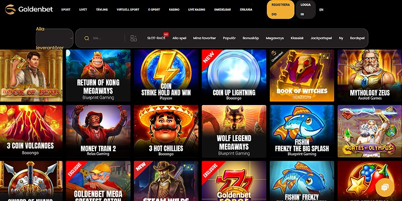 Goldenbet casino – skärmdump av spelsidan